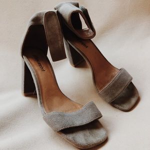 Jeffrey Campbell grey suede heels